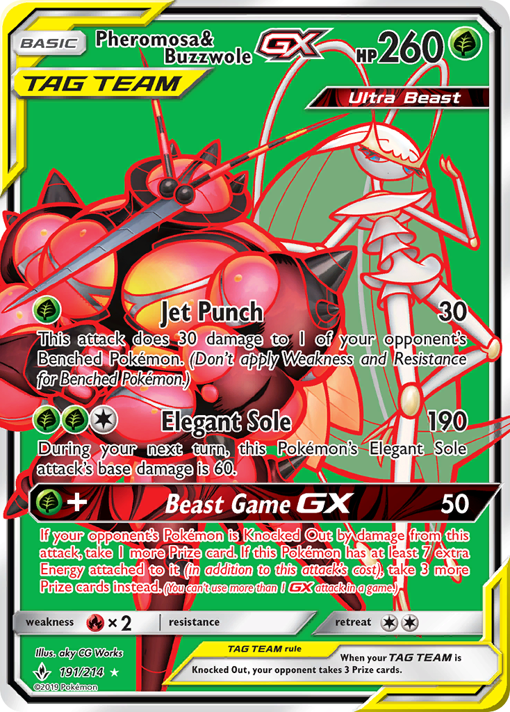 Pheromosa & Buzzwole GX (191/214) [Sun & Moon: Unbroken Bonds] | Odin's Place