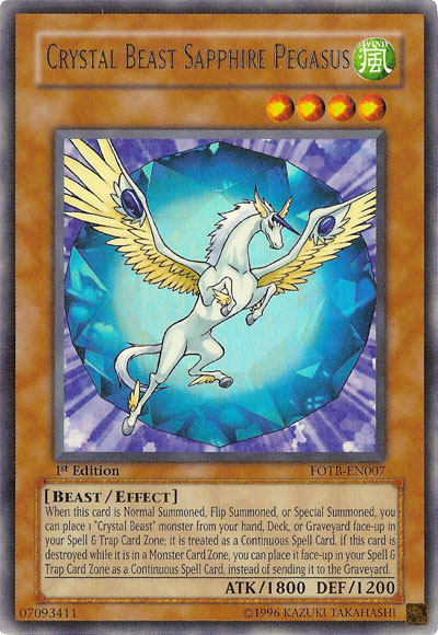 Crystal Beast Sapphire Pegasus [FOTB-EN007] Ultra Rare | Odin's Place