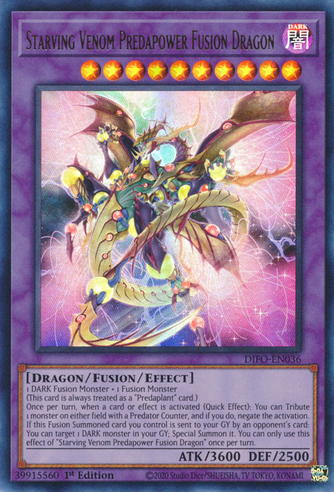 Starving Venom Predapower Fusion Dragon [DIFO-EN036] Ultra Rare | Odin's Place
