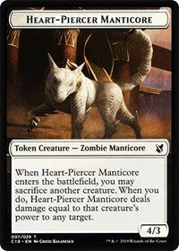 Heart-Piercer Manticore // Dragon Double-Sided Token [Commander 2019 Tokens] | Odin's Place