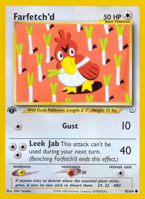 Farfetch'd (43/64) [Neo Revelation 1st Edition] | Odin's Place