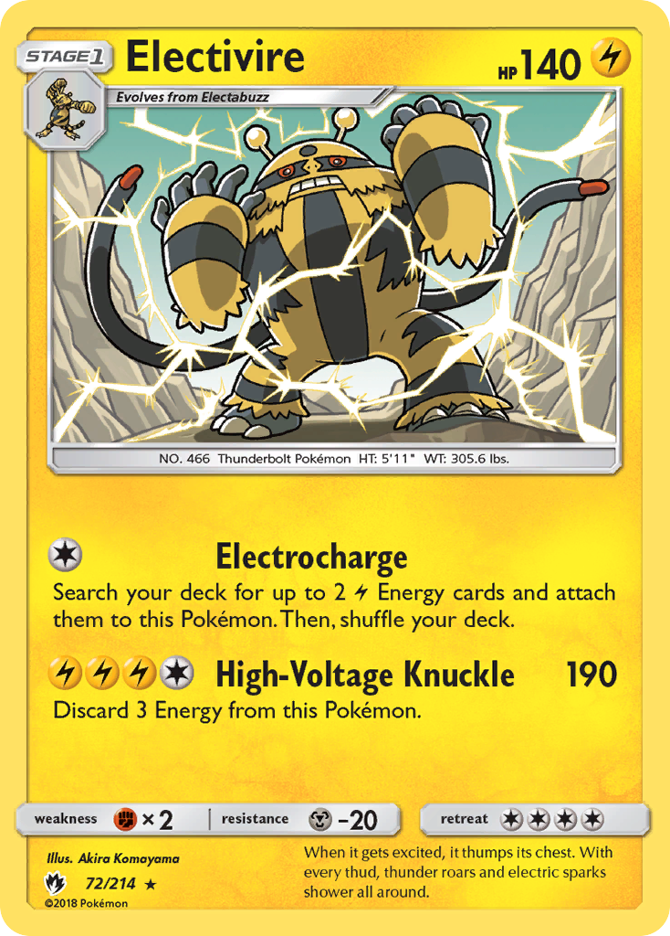 Electivire (72/214) [Sun & Moon: Lost Thunder] | Odin's Place