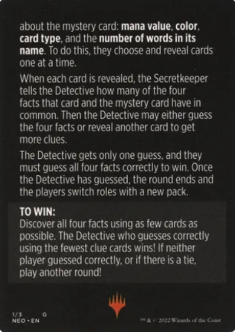 Booster Sleuth (Magic Minigame) [Kamigawa: Neon Dynasty Minigame] | Odin's Place