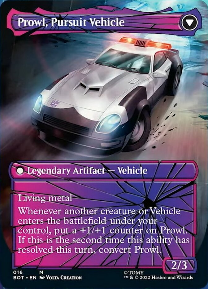Prowl, Stoic Strategist // Prowl, Pursuit Vehicle (Shattered Glass) [Transformers] | Odin's Place