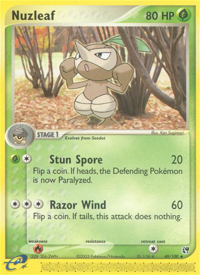 Nuzleaf (49/100) [EX: Sandstorm] | Odin's Place