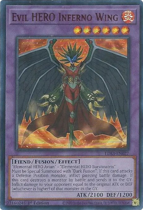 Evil HERO Inferno Wing (Red) [LDS3-EN027] Ultra Rare | Odin's Place