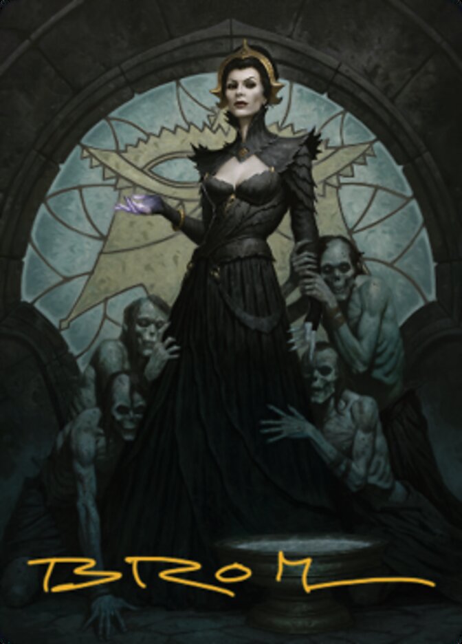 Liliana of the Veil Art Card (Gold-Stamped Signature) [Dominaria United Art Series] | Odin's Place