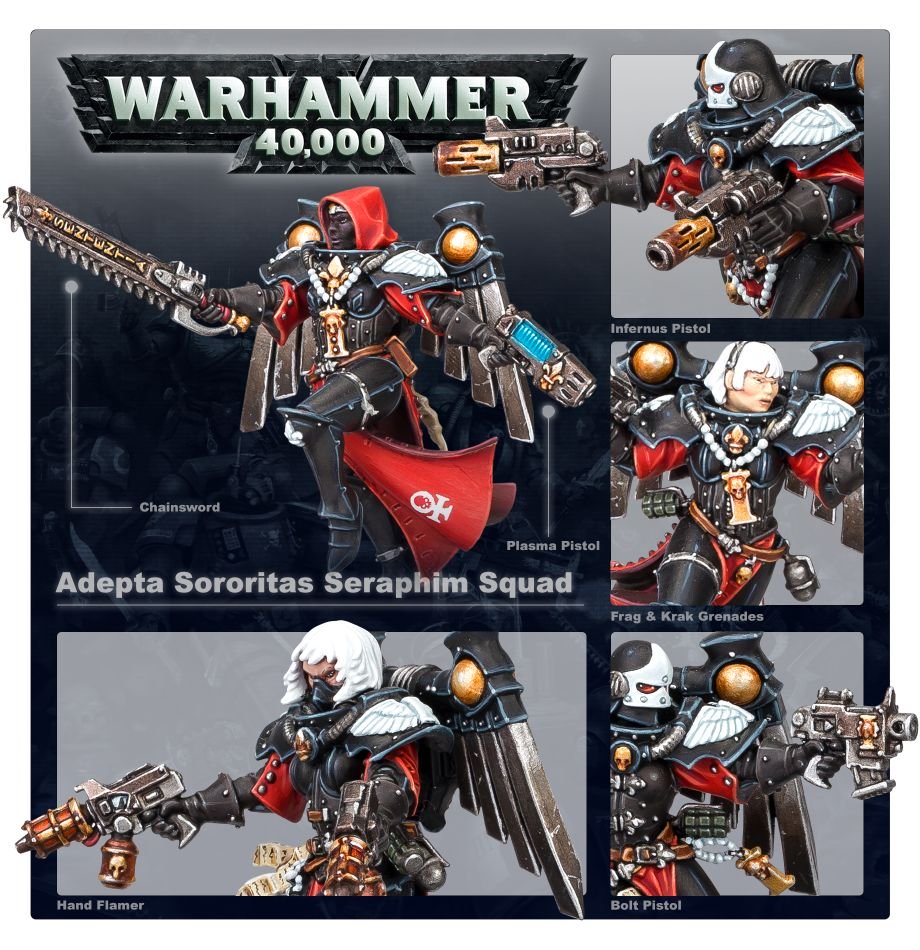 Warhammer 40K: Adepta Sororitas Seraphim Squad | Odin's Place