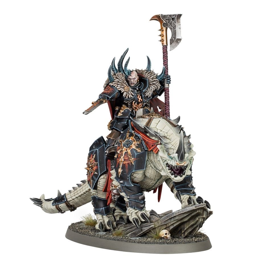 Warhammer Age of Sigmar: Slaves to Darkness Chaos Lord on Karkadrak | Odin's Place