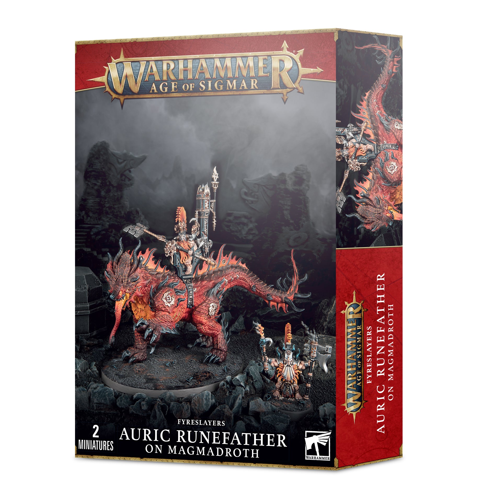 Warhammer Age of Sigmar: Fyreslayers Auric Runefather on Magmadroth | Odin's Place