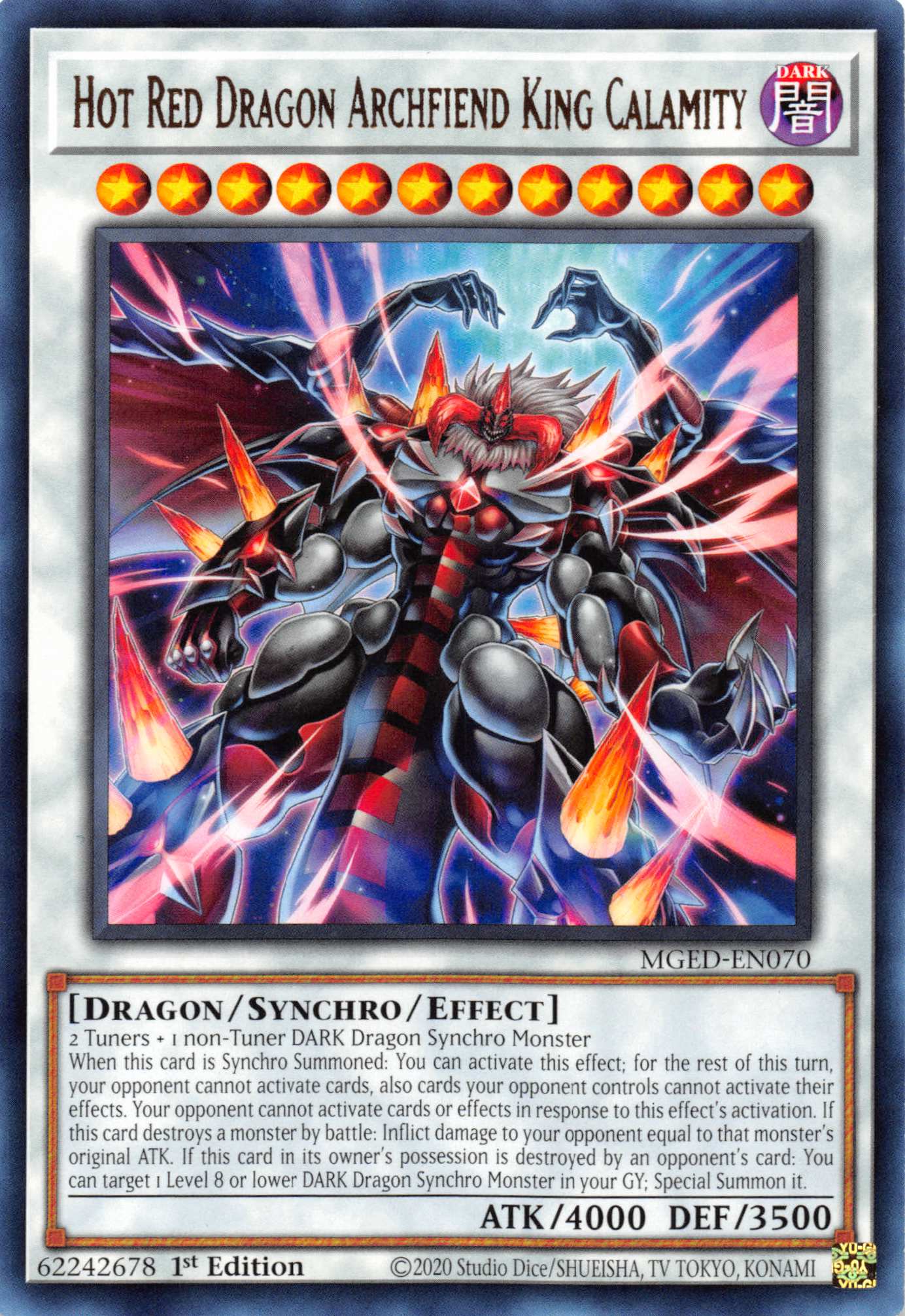 Hot Red Dragon Archfiend King Calamity [MGED-EN070] Rare | Odin's Place