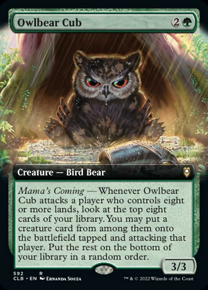 Owlbear Cub (Extended Art) [Commander Legends: Battle for Baldur's Gate] | Odin's Place