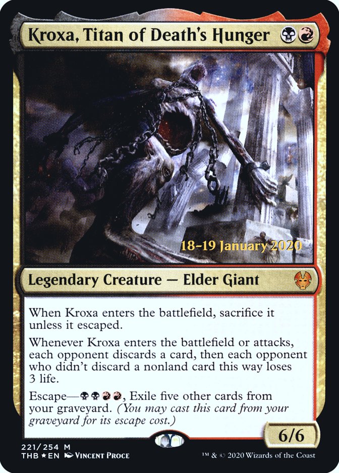 Kroxa, Titan of Death's Hunger [Theros Beyond Death Prerelease Promos] | Odin's Place