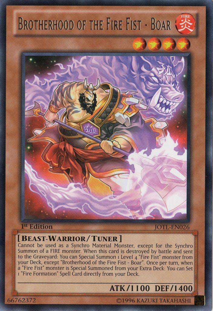 Brotherhood of the Fire Fist - Boar [JOTL-EN026] Rare | Odin's Place