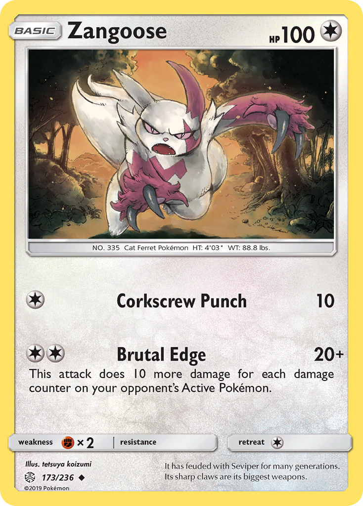 Zangoose (173/236) [Sun & Moon: Cosmic Eclipse] | Odin's Place