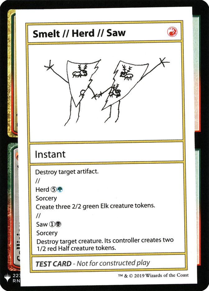 Smelt // Herd // Saw [Mystery Booster Playtest Cards] | Odin's Place