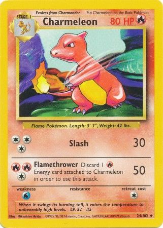 Charmeleon (24/102) [Base Set Unlimited] | Odin's Place