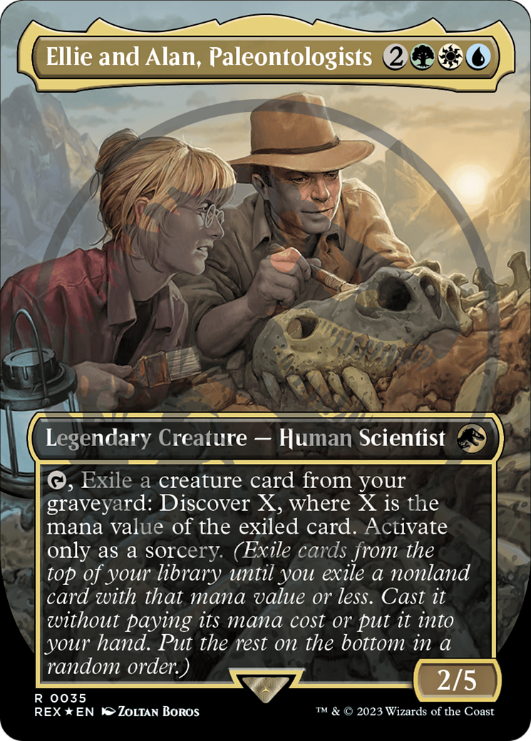 Ellie and Alan, Paleontologists (Emblem) (Borderless) [Jurassic World Collection Tokens] | Odin's Place