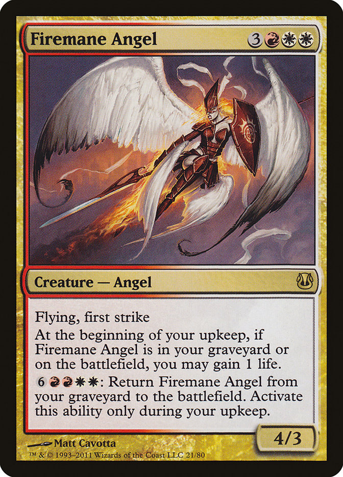 Firemane Angel (21) [Duel Decks: Ajani vs. Nicol Bolas] | Odin's Place