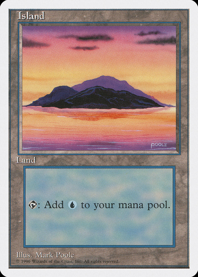 Island (Dark Clouds, Signature on Bottom Right) [Introductory Two-Player Set] | Odin's Place