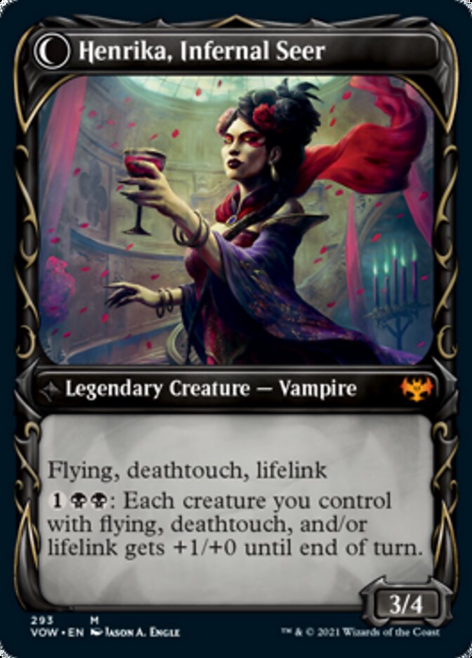 Henrika Domnathi // Henrika, Infernal Seer (Showcase Fang Frame) [Innistrad: Crimson Vow] | Odin's Place