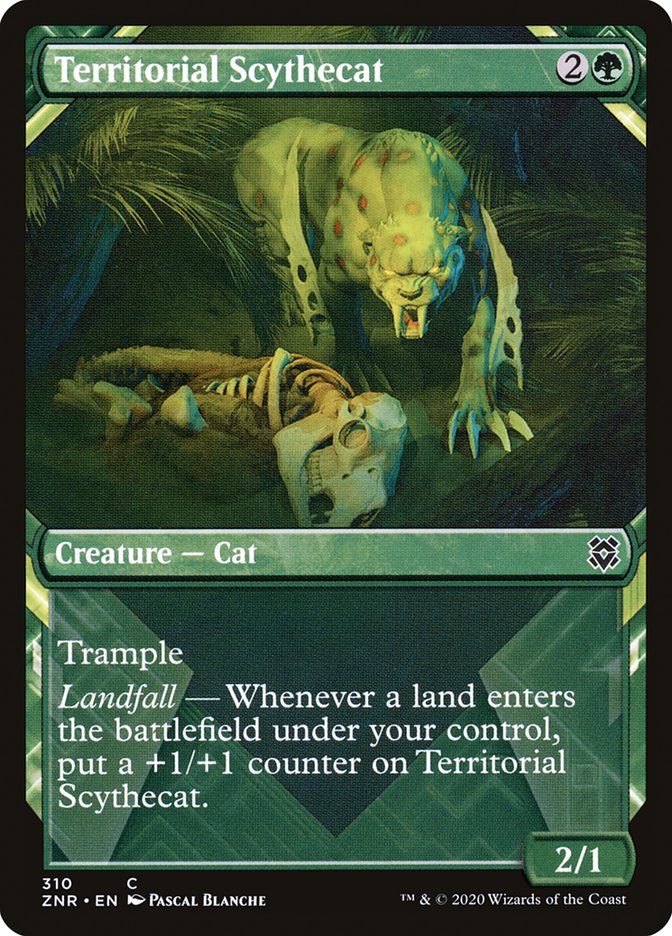 Territorial Scythecat (Showcase) [Zendikar Rising] | Odin's Place
