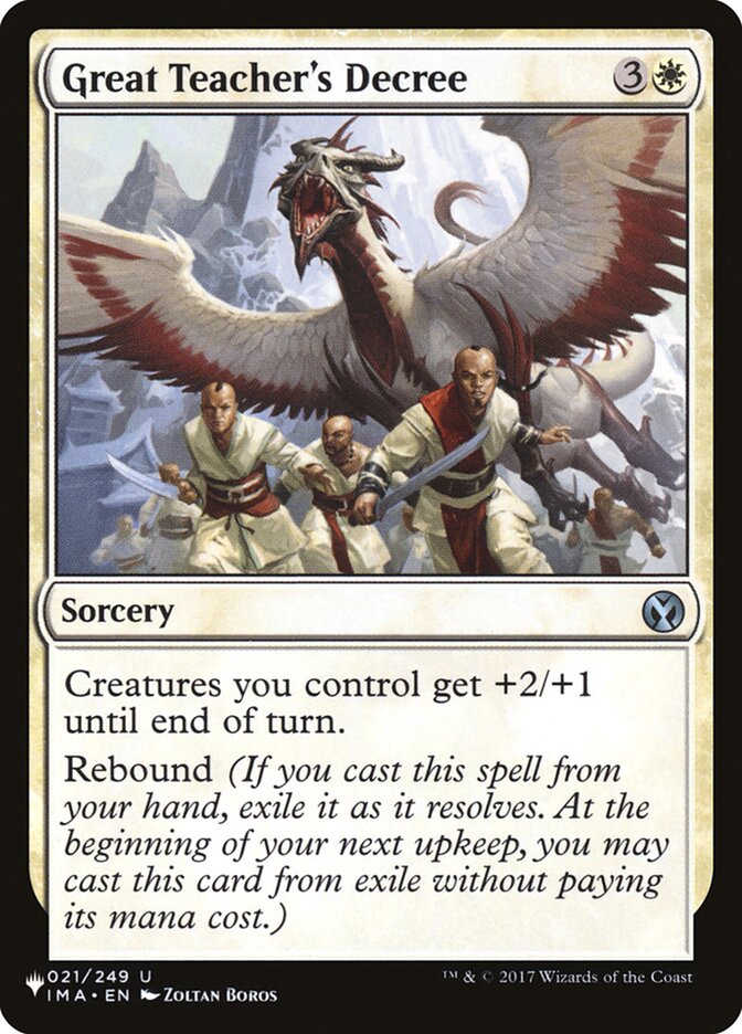Great Teacher's Decree [The List] | Odin's Place