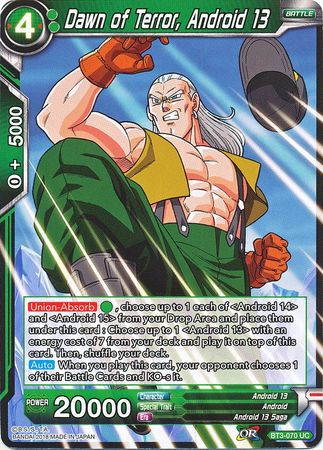 Dawn of Terror, Android 13 (BT3-070) [Cross Worlds] | Odin's Place