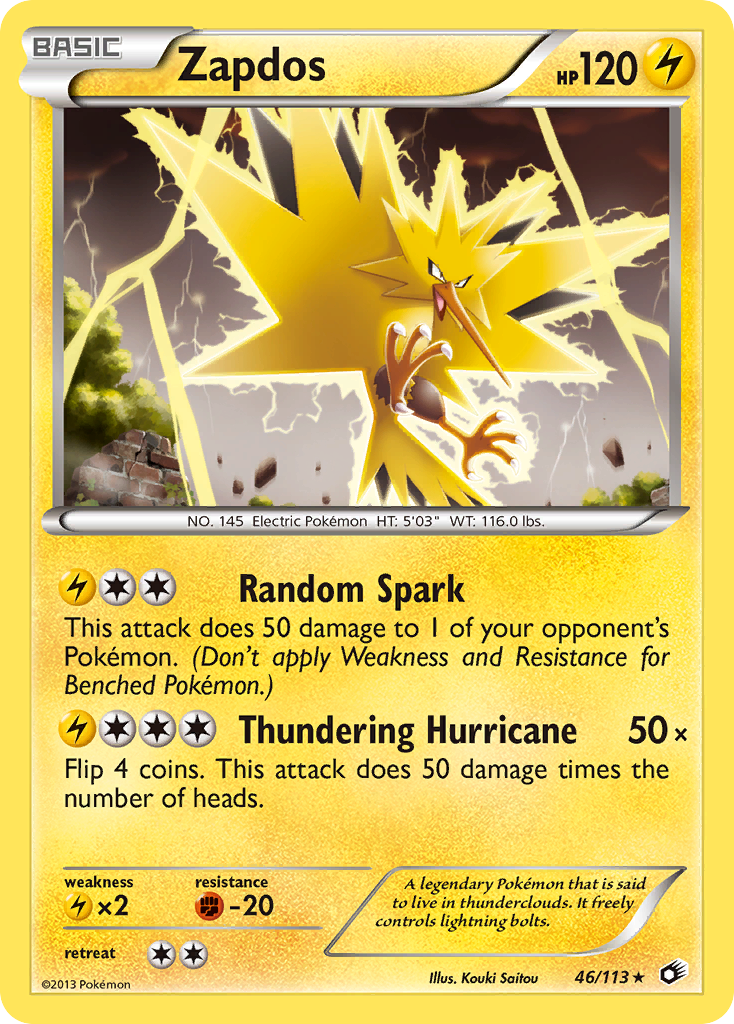 Zapdos (46/113) (Theme Deck Exclusive) [Black & White: Legendary Treasures] | Odin's Place