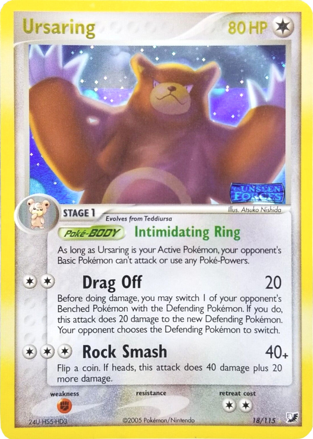 Ursaring (18/115) (Stamped) [EX: Unseen Forces] | Odin's Place