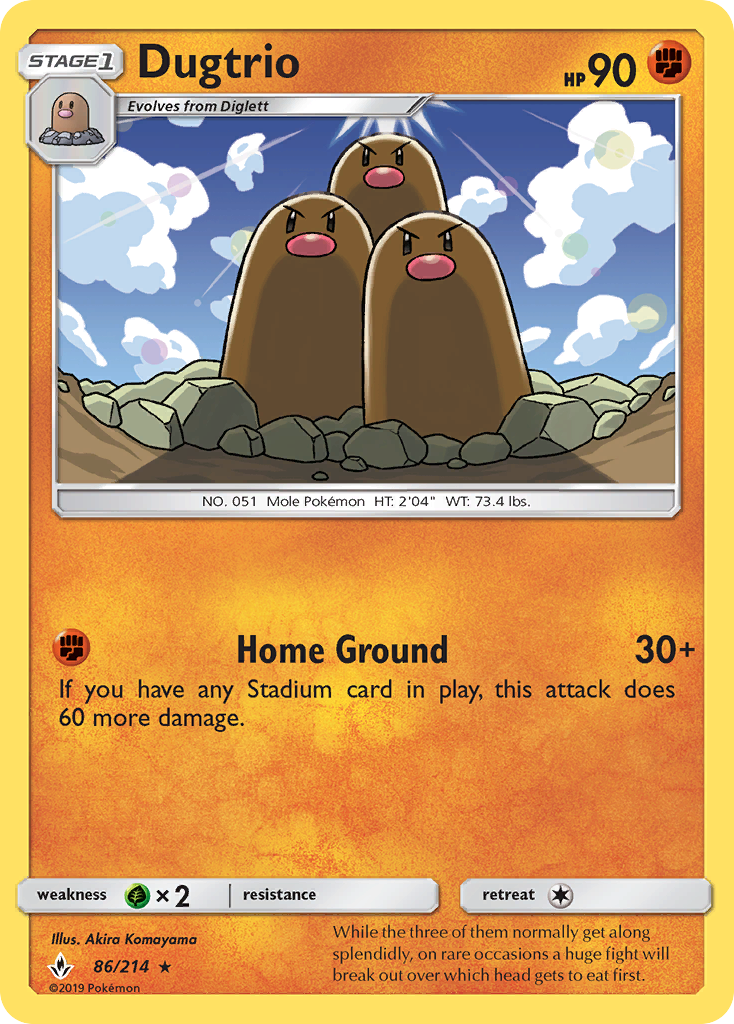 Dugtrio (86/214) [Sun & Moon: Unbroken Bonds] | Odin's Place