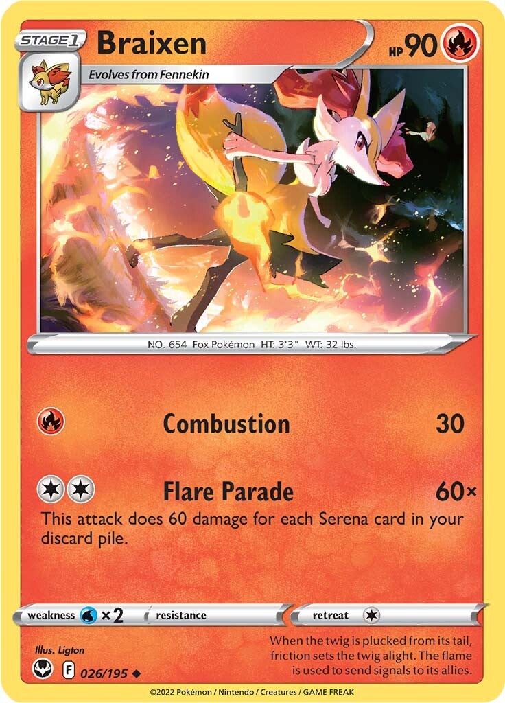 Braixen (026/195) [Sword & Shield: Silver Tempest] | Odin's Place