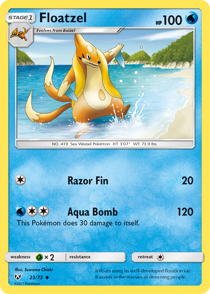 Floatzel (23/73) [Sun & Moon: Shining Legends] | Odin's Place