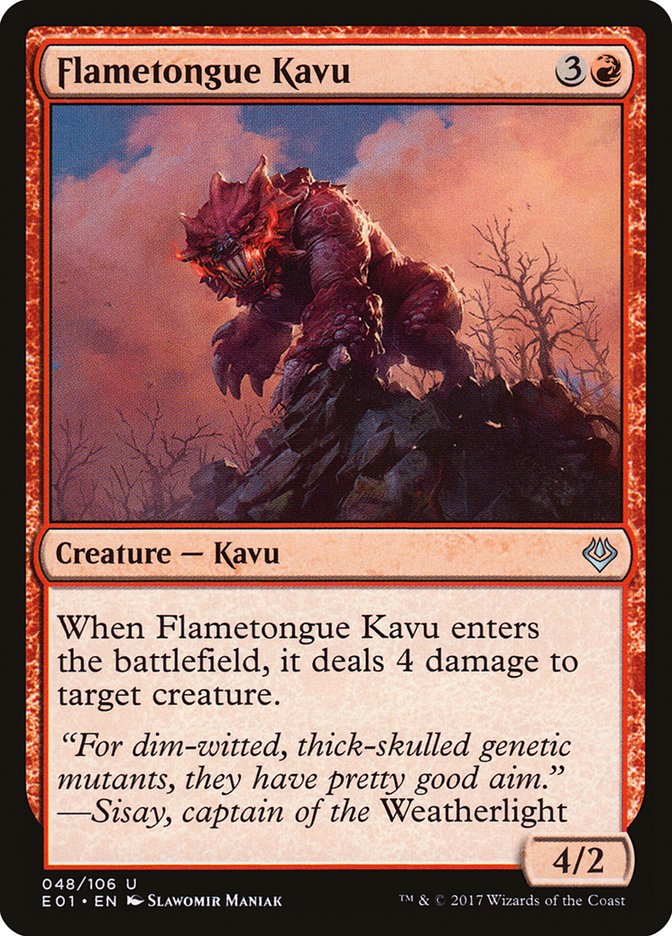 Flametongue Kavu (48) [Archenemy: Nicol Bolas] | Odin's Place