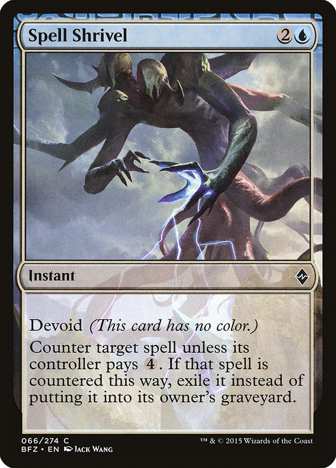 Spell Shrivel (66) [Battle for Zendikar] | Odin's Place