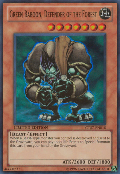 Green Baboon, Defender of the Forest [CT07-EN010] Super Rare | Odin's Place