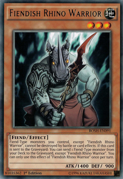 Fiendish Rhino Warrior [BOSH-EN091] Rare | Odin's Place
