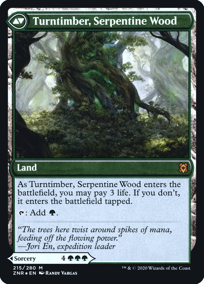 Turntimber Symbiosis // Turntimber, Serpentine Wood [Zendikar Rising Prerelease Promos] | Odin's Place