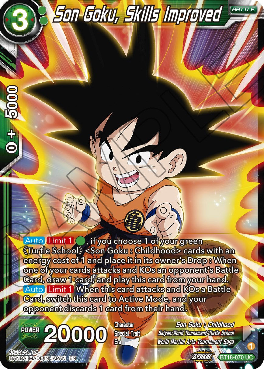 Son Goku, Skills Improved (BT18-070) [Dawn of the Z-Legends] | Odin's Place