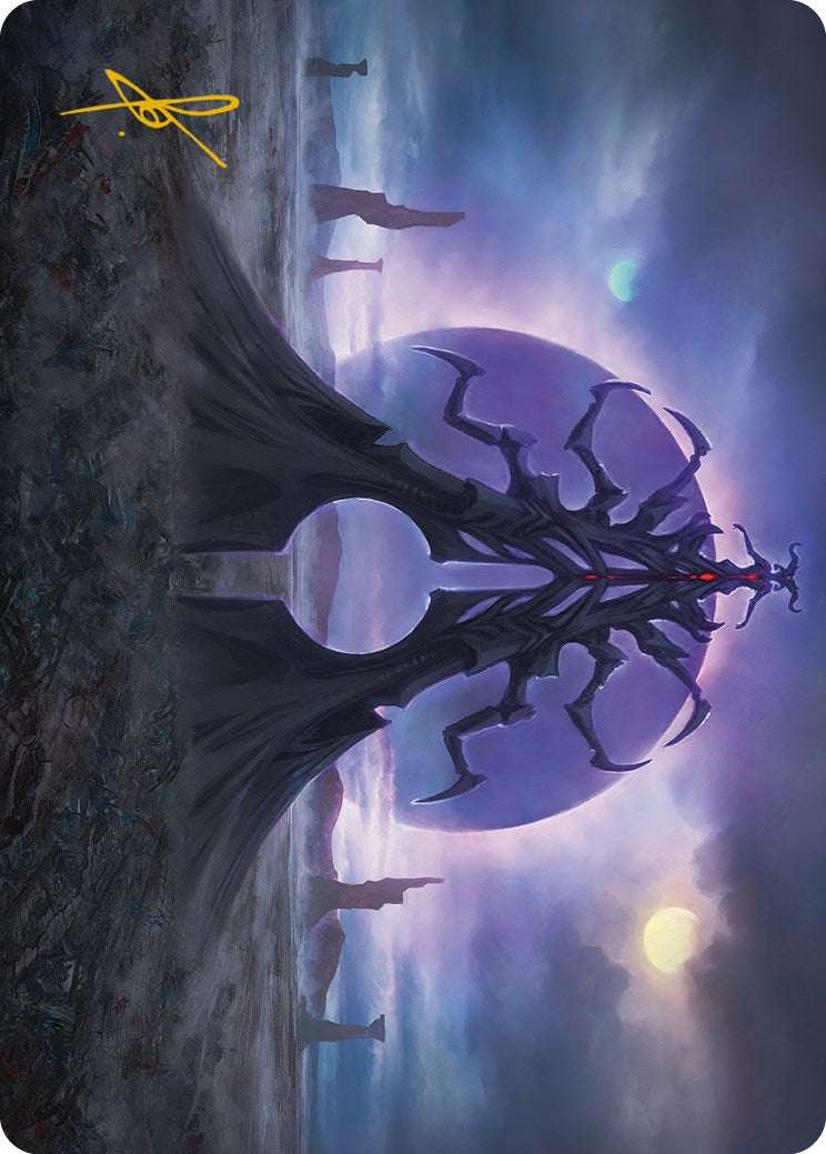 Black Sun's Twilight Art Card (Gold-Stamped Signature) [Phyrexia: All Will Be One Art Series] | Odin's Place