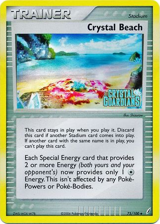 Crystal Beach (75/100) (Stamped) [EX: Crystal Guardians] | Odin's Place