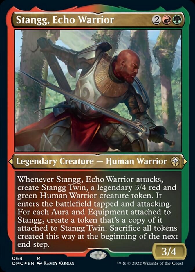 Stangg, Echo Warrior (Foil Etched) [Dominaria United Commander] | Odin's Place
