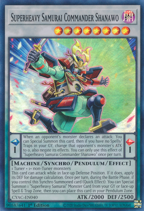 Superheavy Samurai Commander Shanawo [CYAC-EN040] Super Rare | Odin's Place
