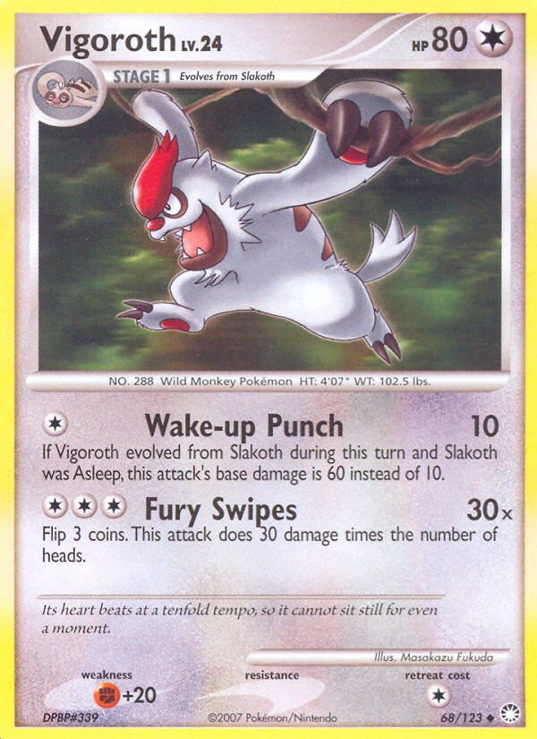 Vigoroth (68/123) [Diamond & Pearl: Mysterious Treasures] | Odin's Place