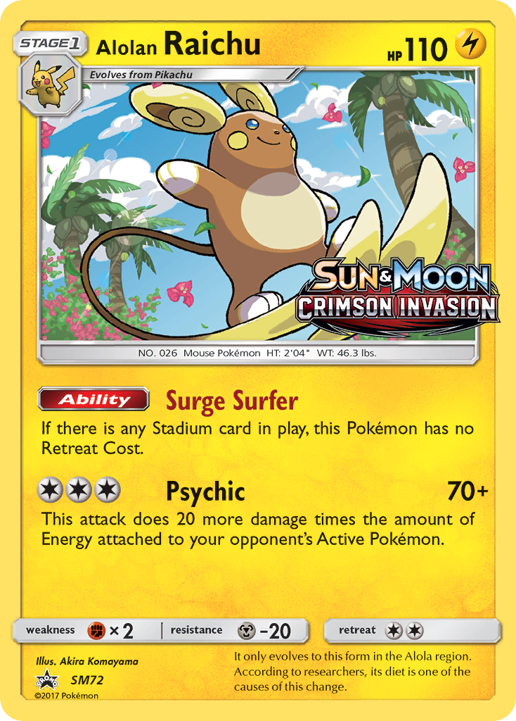 Alolan Raichu (SM72) (Prerelease Promo) [Sun & Moon: Black Star Promos] | Odin's Place