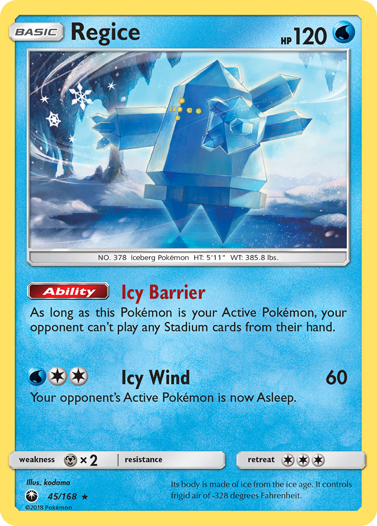 Regice (45/168) [Sun & Moon: Celestial Storm] | Odin's Place