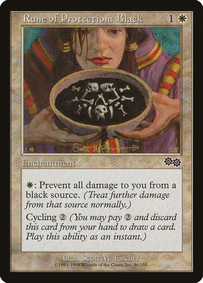 Rune of Protection: Black (36) [Urza's Saga] | Odin's Place