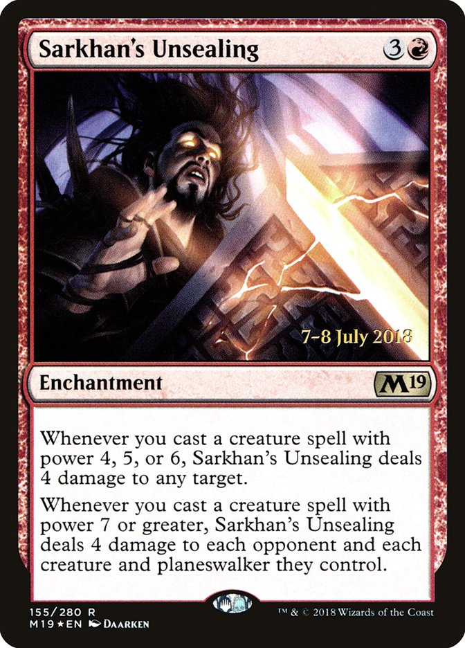 Sarkhan's Unsealing (155) [Core Set 2019 Prerelease Promos] | Odin's Place