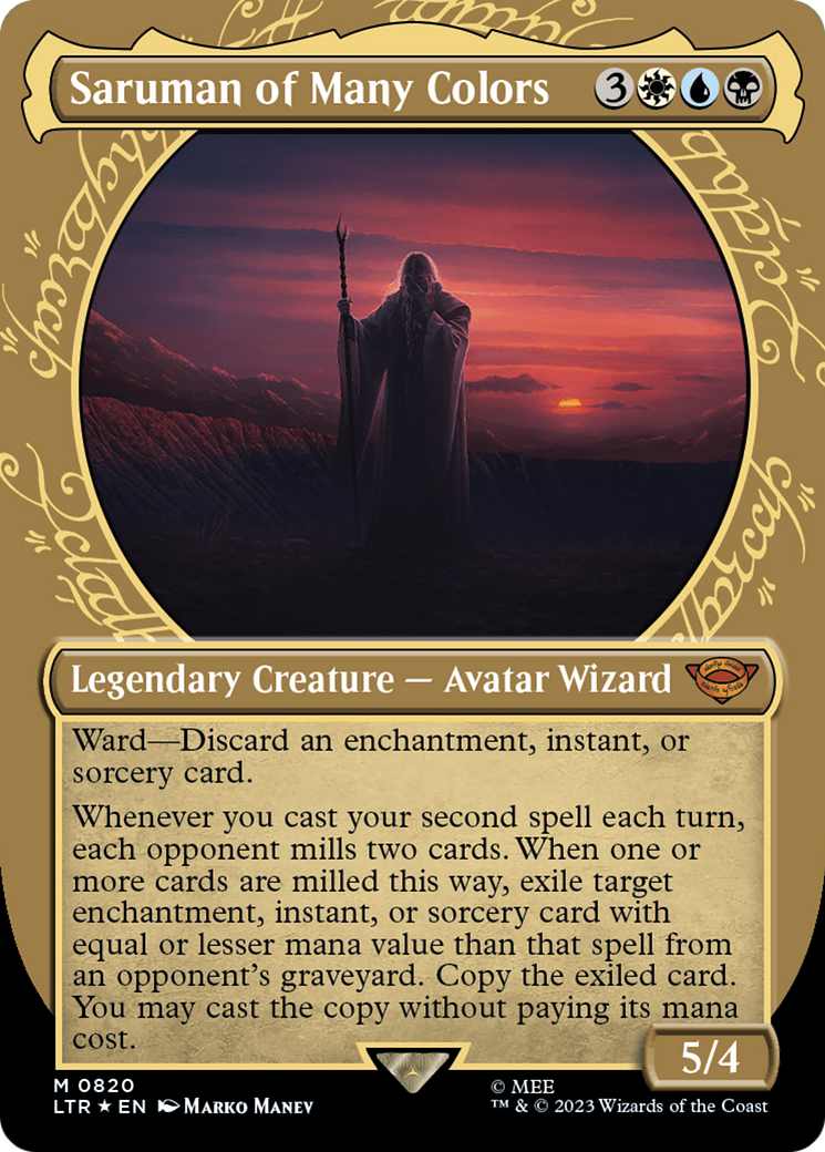 Saruman of Many Colors (Showcase) (Surge Foil) [The Lord of the Rings: Tales of Middle-Earth] | Odin's Place