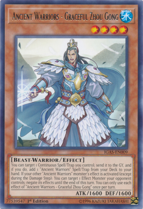 Ancient Warriors - Graceful Zhou Gong [IGAS-EN009] Rare | Odin's Place